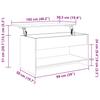 Coffee Table Black 102x50x52.5 Cm Particleboard
