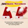 Novelty Christmas Party Gear Animated Naughty Santa Hat for Adults, Funny Electric Moving Cap, Automatic Swinging Red Motion Xmas Accessory