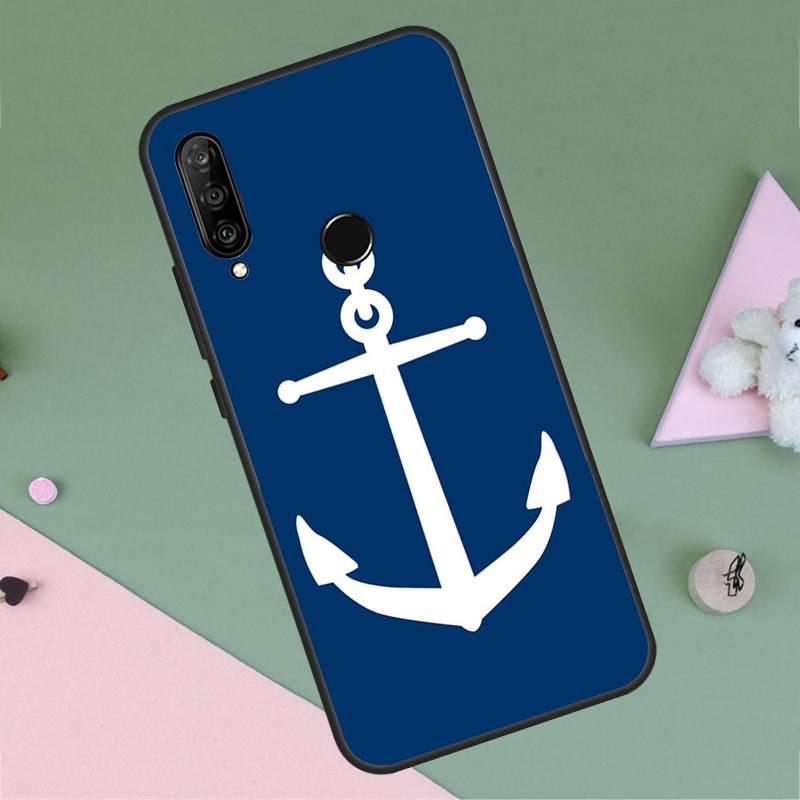 Nautical Anchor Boat Sea For Huawei Nova 12i 12s 11i 8i 7i 9 10 SE Y90 Y60 Y70 Y72 Y61 Y91 P30 P40 Lite P60 Pro Case