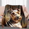 1PC Dog cute printed blanket, all season lightweight home office outdoor nap multifunctional blanket A10