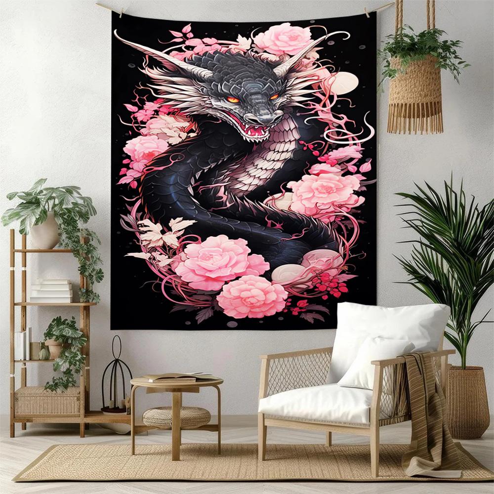 Dragon Wall Decor Tapestry Art For Pet Memorial Birthdaywedding Party Backdrop Family Gift