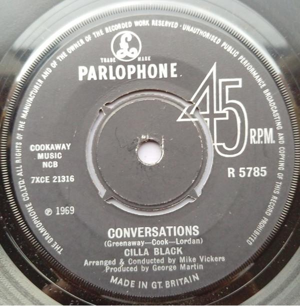 

7inch Record CILLA BLACK - Conversations R5785 Parlophone 1969 UK Pop Used