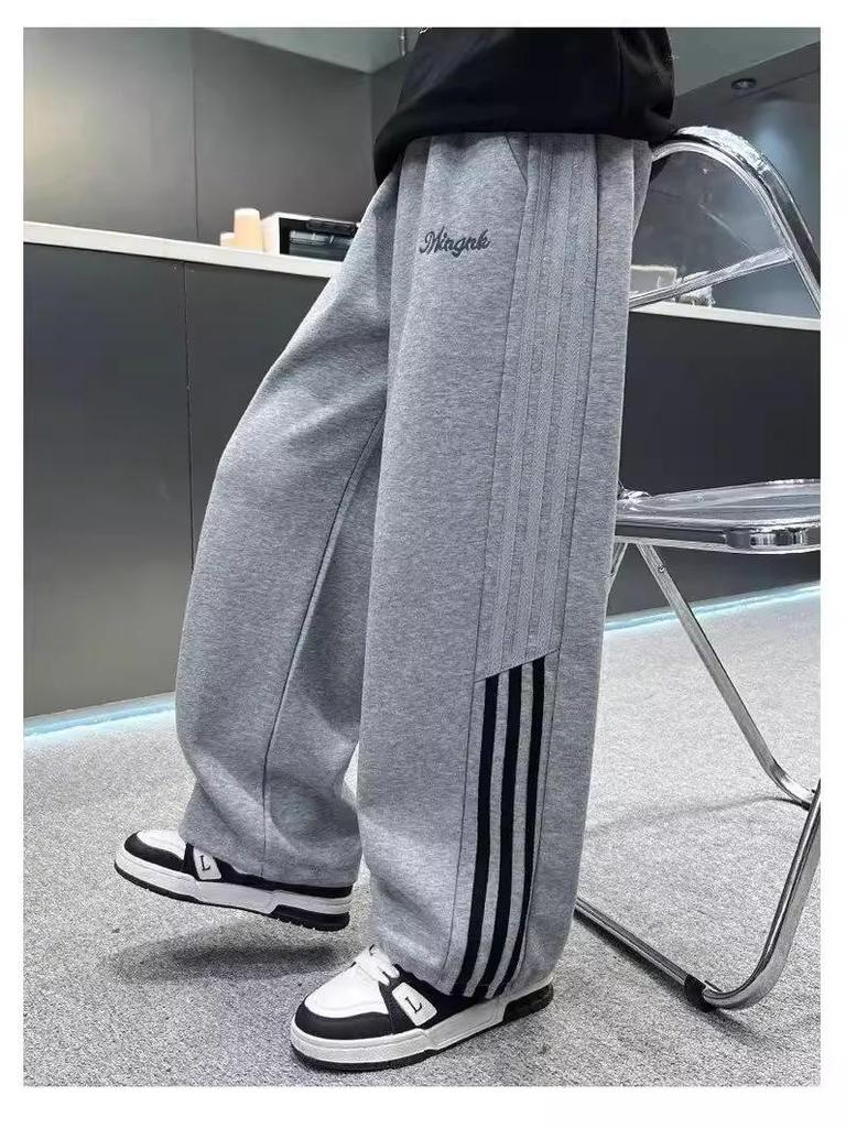 Boys’ Spring & Autumn Wide-Leg Sports Sweatpants - 2025 Style for Middle & Big Kids