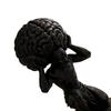 Desktop Ornament, Stress Relief Dark Matte Texture Figure, 3D Printed Funny Brain Sculpture for Office Study
