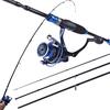 Fishing Set Fishing Rod + Spinning Fishing Reel Fishing Pole 4 Sections Protable EVA Handle Travel