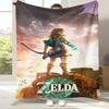 Retro Z-Zelda Cartoon Link Games Flannel Blanket,Ultra Soft Warm Plush Throw for Home Bedroom Bed Sofa Cover Camping Picnic Kid