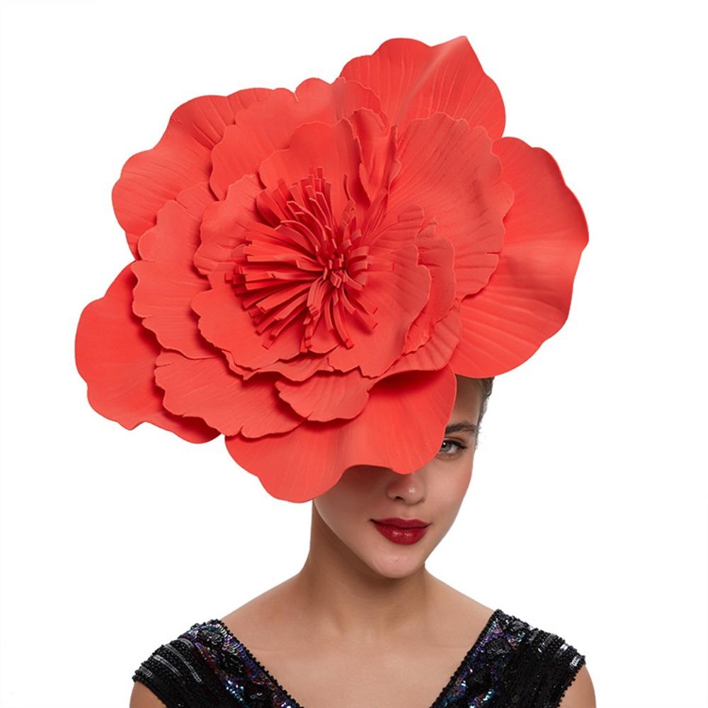 New Hair Accessories Feathers Bow Hat Headdress Makeup Prom Large Flower Hair Band
