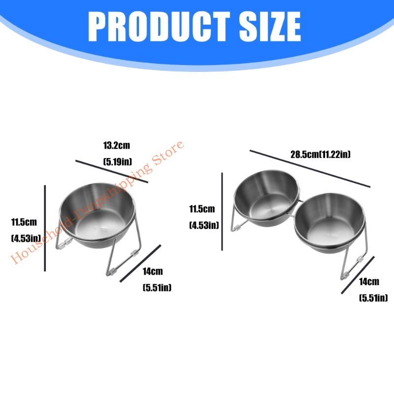 85AD Ergonomic Elevated Dog Bowls With Double Bowl Dog Feeding Station Splash Proof