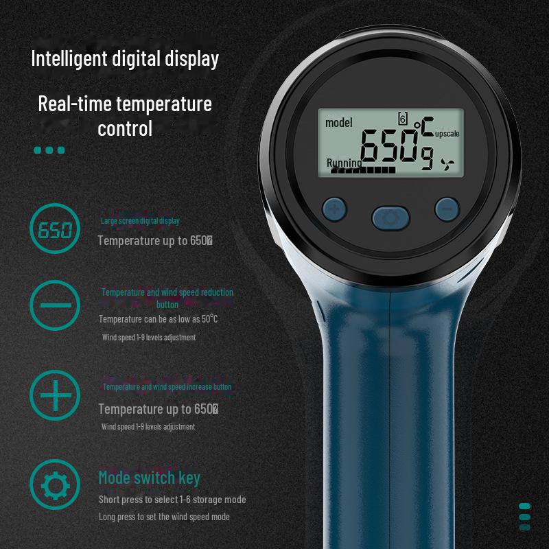 Anlixin Digital Hot Air Gun - High Power Heat Shrink Film Drying and Baking Tool