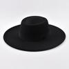 Britischer Stil Filz Fedora Hut Mode 9,5 cm breite Krempe Woll-Bowler Hut Kleid Hut Winter Kirche Jazzmützen chapeu feminino