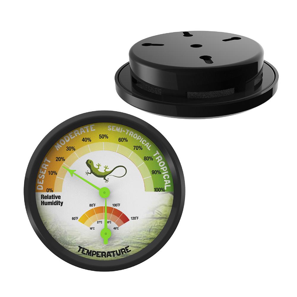 1-2pc Lizards Reptile Thermometer & Hygrometer with Suction Cup & Tape, NO-Battery, Terrarium Thermometer Pet Rearing Box