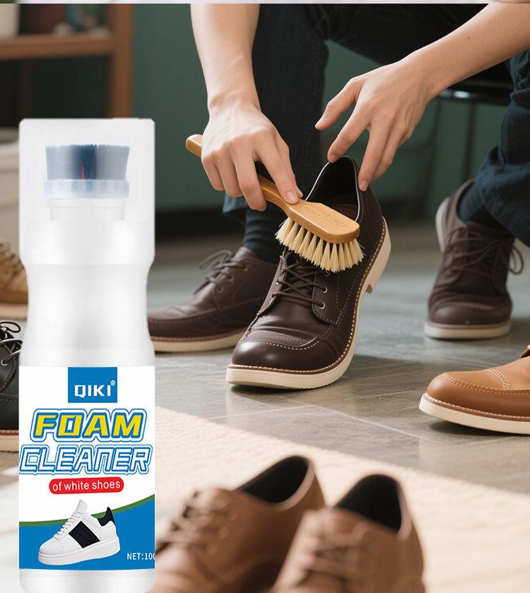 Domain King White Shoe Cleaner & Whitener with Brush - Maintains Sneakers, Sports Shoes, and Edges