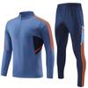 Mens Half-Zip Long Sleeve Soccer Training Jacket Set Winter Sportswear Basketball Football Practice