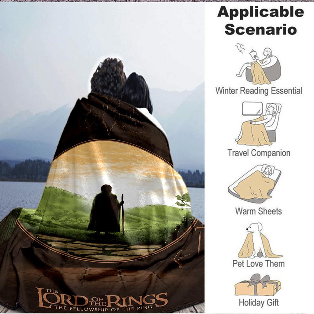 1 Stück Der Herr der Ringe Decke Leichte Flanell-Kuscheldecke für Sofa, Bett, Reise, Wohnzimmer, Büro, Couch, Stuhl und Bett