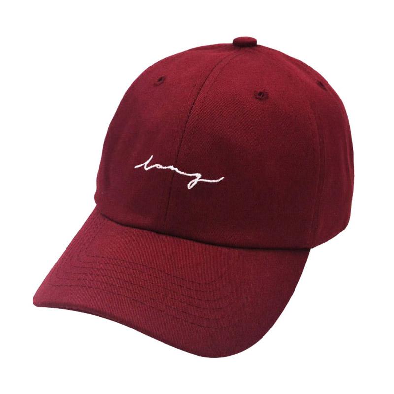 Simple Embroidered Baseball Cap Women Solid Color Cotton Men Peaked Hat Summer Adjustable Unisex Sun Hats Gorras