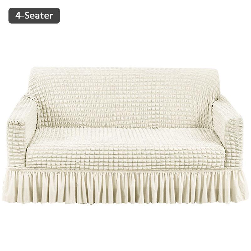 1Pc Seersucker Sofa Covers Living Room Solid Color Stretch Sofa Slipcover Thick Anti-Dirty Home Cushion Cover Home Decorative