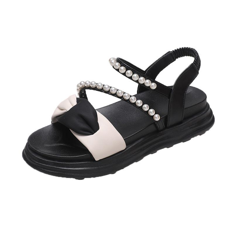 Platform sandals women's outer wear 2025 summer new fairy style fashion casual muffin height increase versatile Roman shoes