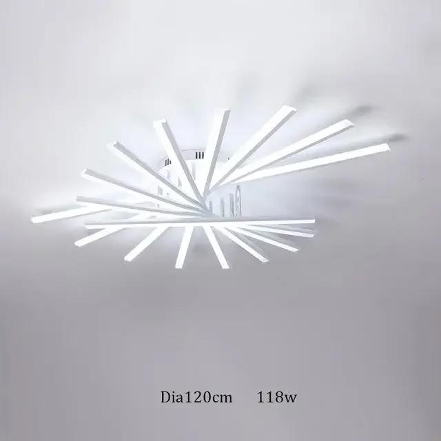Nordic Living Room Bedroom kitchen design of Modern acrylic LED Chandelier Ceiling can Dimming Lighting lamp light gloss