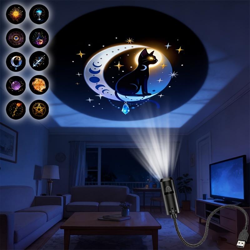 LED Projection Light,Cat,Sun,Eye of Life,Scepter Atmosphere Light Tarot cards Halloween Projection Light Christmas Decorations