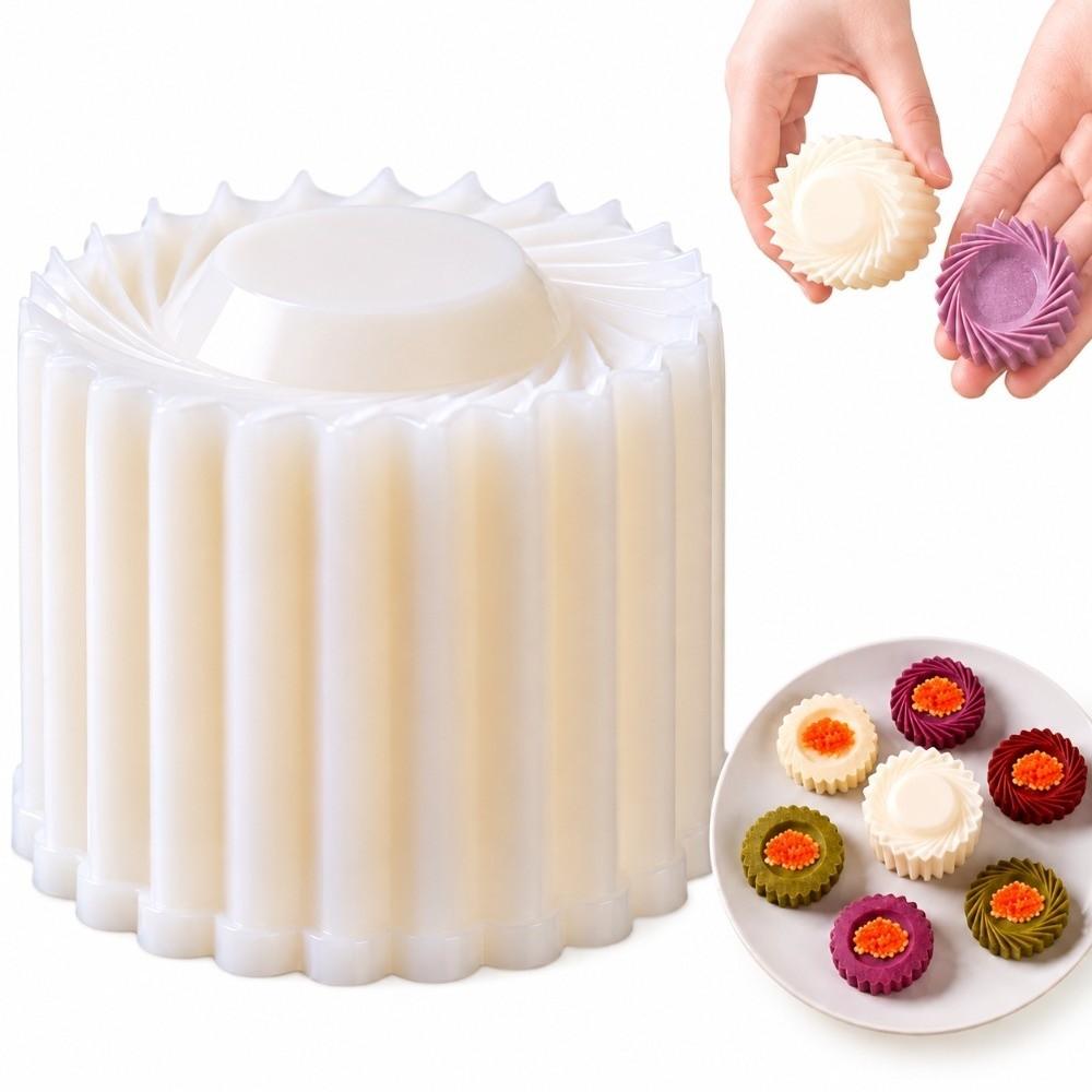 Scalloped Edge Mung Bean Cake Embossing Mold Detachable Baking Mold New Mooncake Mold Home Baking