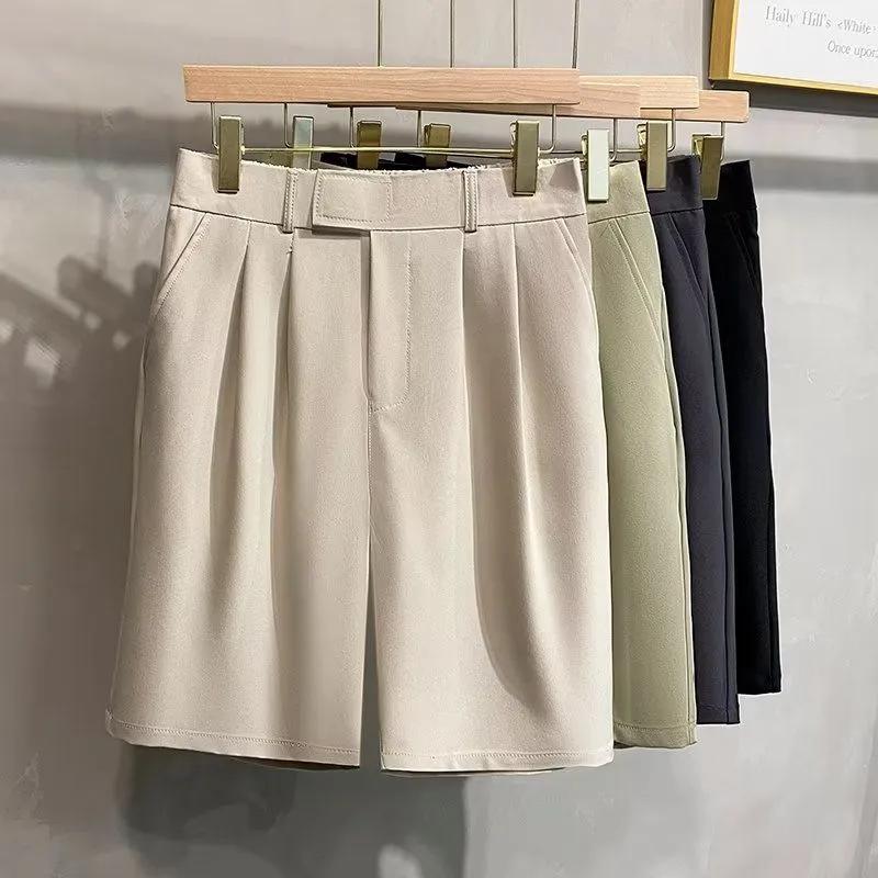 New Elastic Quarter Pants Men's Shorts Summer Thin Ice Silk Loose Trousers Casual Straight Pants
