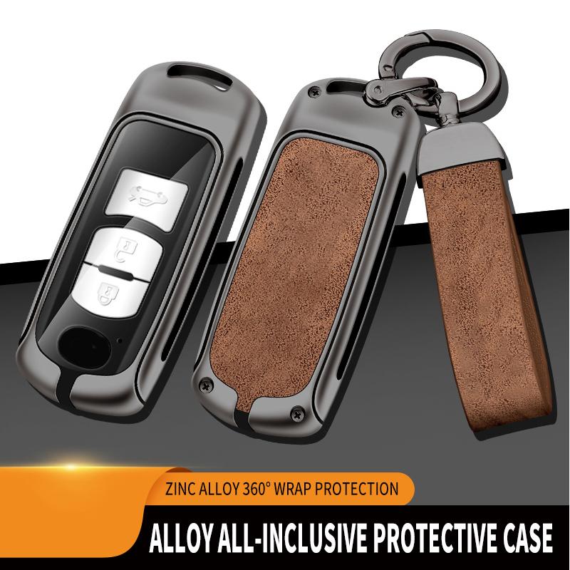 Leather Metal Car Key Case Cover For Mazda 2 3 6 Atenza Axela Demio CX-5 CX5 CX-3 CX7 CX-9 2015 2016 2017 2018 2019 Accessories