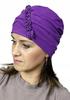 Turban Kalina Z Bambou Violet Double Chapeau Également Après Chimiothérapie