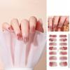 Smudge-dyed Semi-transparent Nail Stickers 3D Nail Polish Film Nail Stickers Onion Pink Checkered Adhesive Nail Stickers