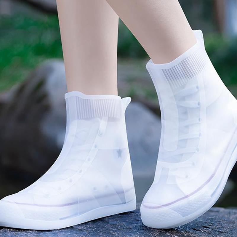 Waterproof Shoe Covers Anti Slip Silicone Rainproof Shoe Covers Reusable Female Male Shoe Covers For Outdoor Wear