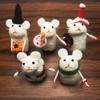 Handmade Halloween Felt Mouse Ornament Adorable Appearance Super Soft Desktop Mouse Doll