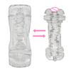 Transparent Double Head Airplane Bottle Yin Anal Double Head Available Soft High Transparent Male Sucking Juice Airplane Bottle Sex Product