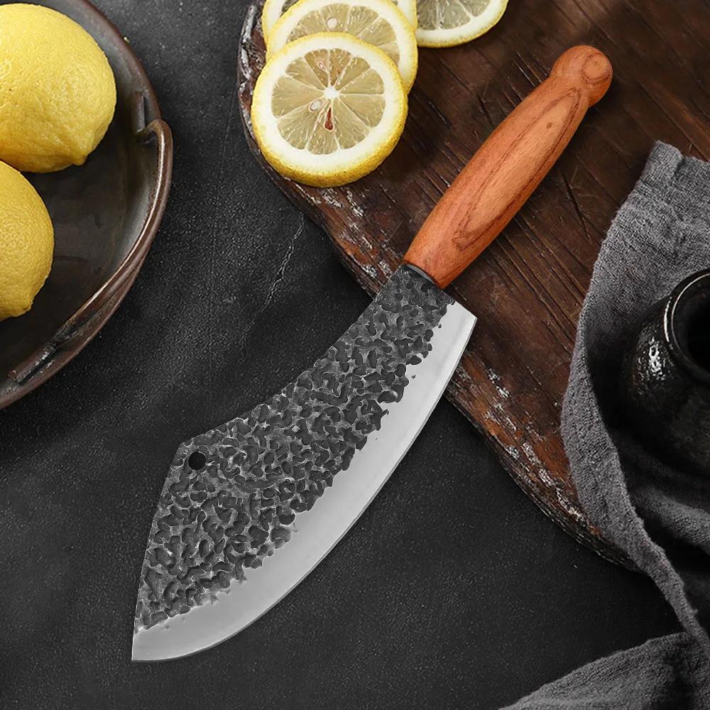 Stainless Steel Boning Knife Meat Cleaver Fishing Slicing Knives Chopping Vegetables 5Cr15Mov Hand Forged Butcher Knives Kitchen