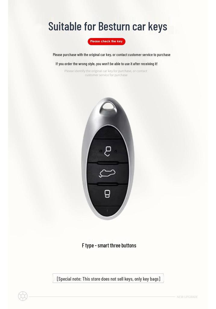 Creative Buckle Car Key Case for FAW Bestune T77/T99/B70/T55/T33 - Full Wrap for Men and Women