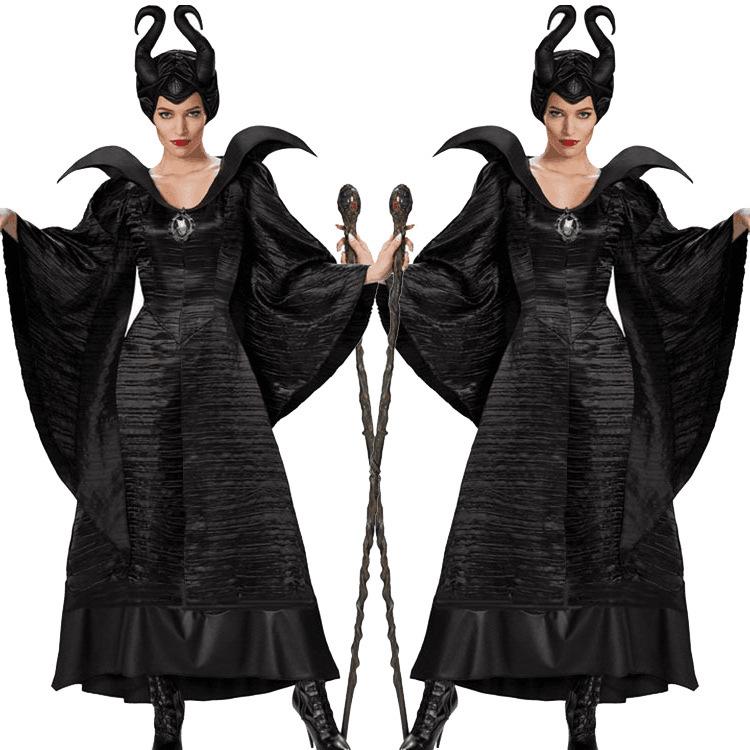Disfraz de Hechicera Demoníaca Hechizo de Dormir Vestido Halloween Uniforme de Juego Abundante
