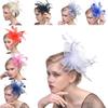 Feather Aliceband Fascinator Čelenka Svatby Ladies Day Race Royal Ascot