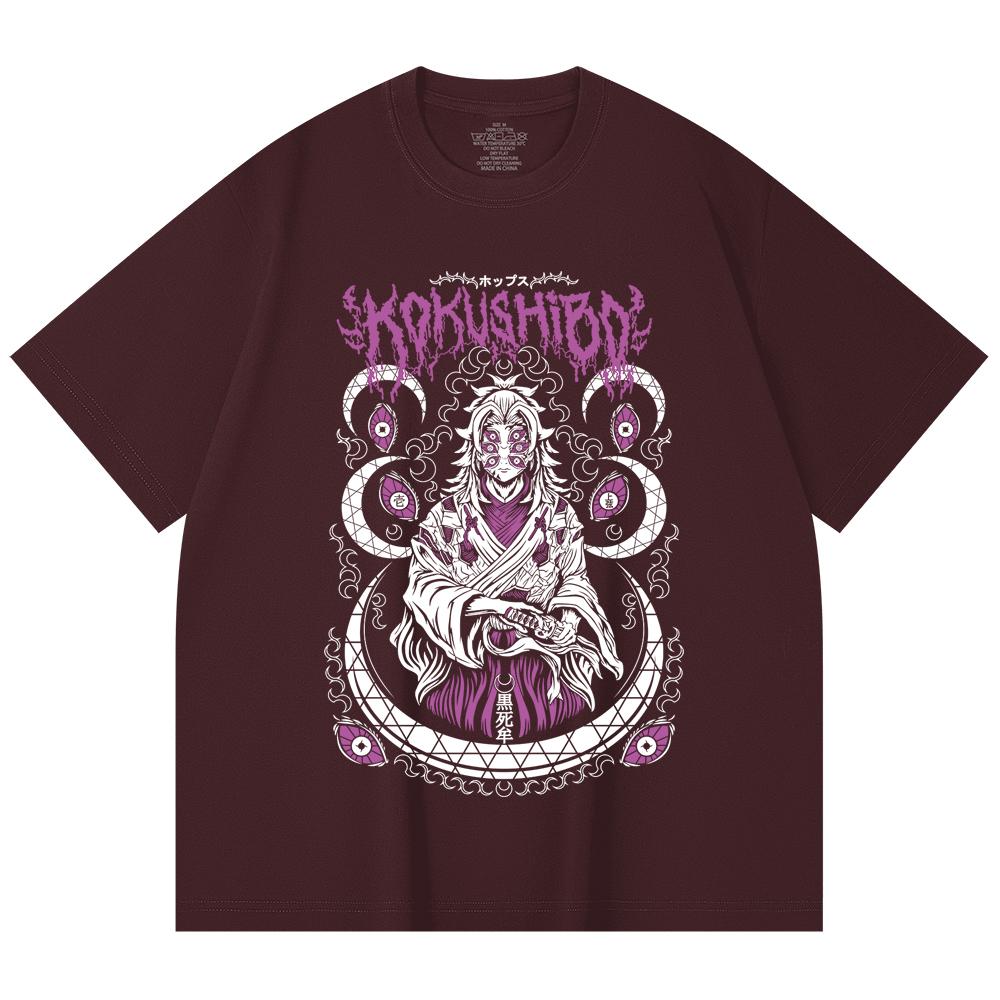 

230 Gsm 100% Cotton Demon Slayer V118 Kokushibo Print Unisex Heavy Cotton T Shirt 2XL