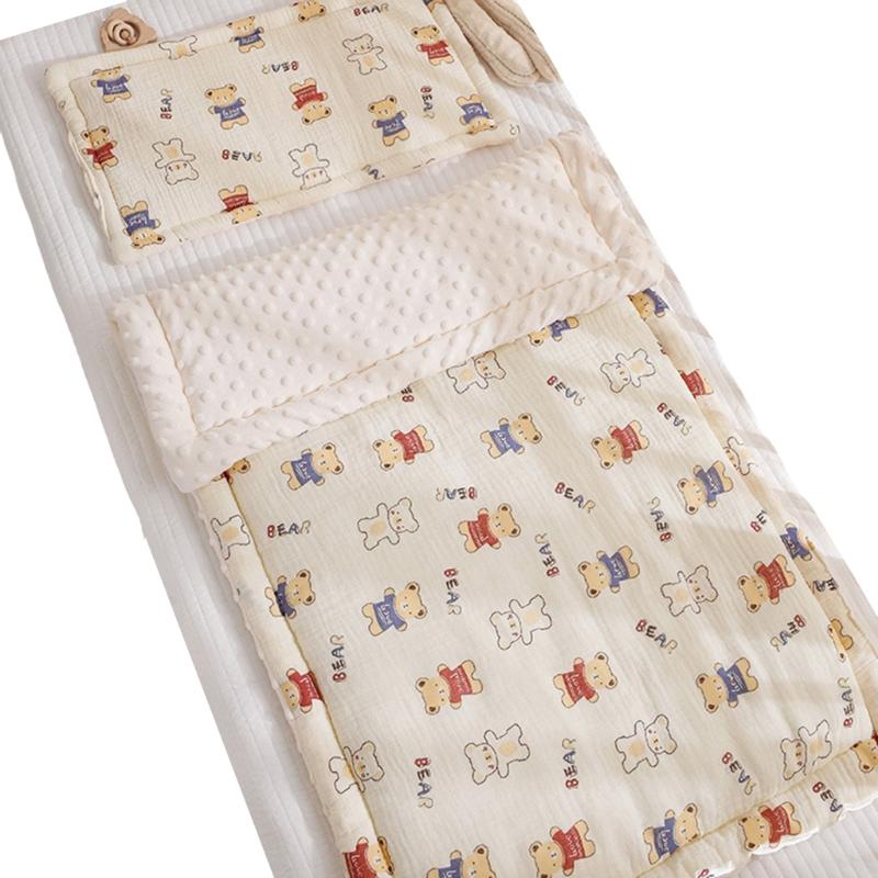 

Бавовняний дитячий постільний комплект з матрацом та подушкою М який дихаючий бавовняний матрац для ліжечка з подушкою Зручний для немовлят