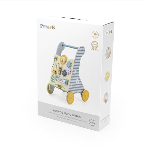 VIGA PolarB Lauflernwagen, 31,7 x 27,5 x 45,5 cm, Laufhilfe, Holzspielzeug, TYPR44028