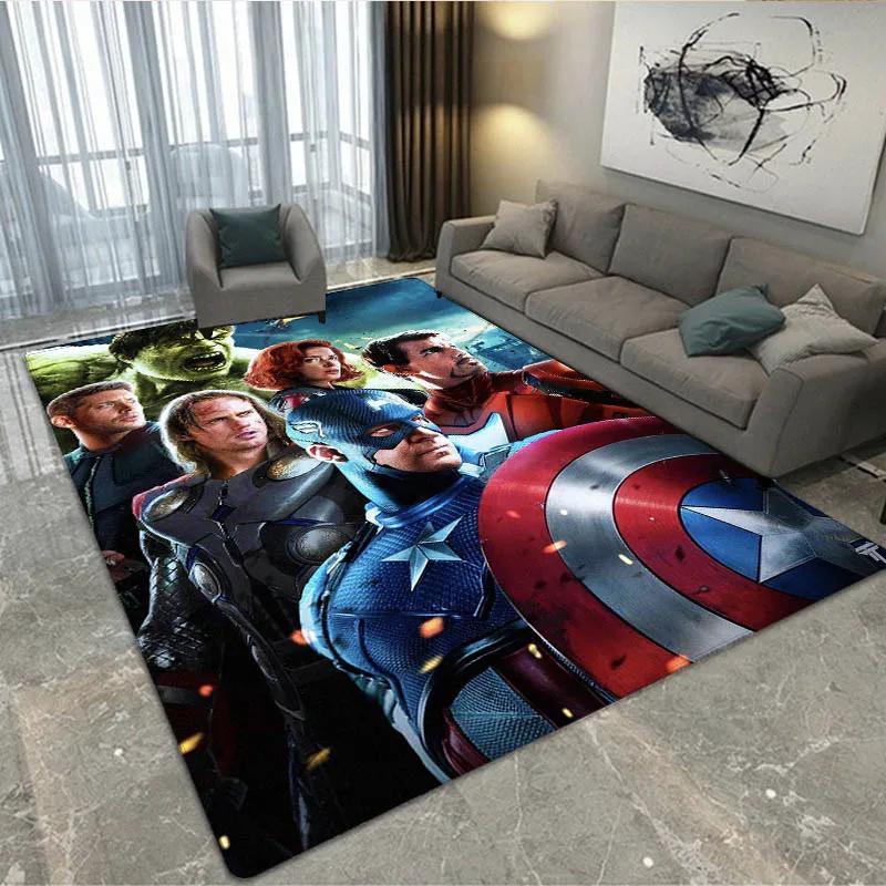 3D The Avengers Cartoon printed Carpet Living Room Bedroom Carpet Non-slip carpet home bedroom decor area rug Birthday Gift