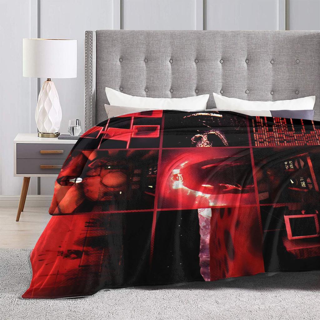 Horror Game Iron Lung Blankets Super Soft Novelty Plush Throw Blanket For Kids Bedroom Flannel Bedspread Bed Cover