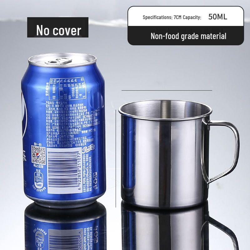 Dětský nerezový hrnek na vodu s víčkem – Malý, odolný, ideální pro studenty a předškoláky.