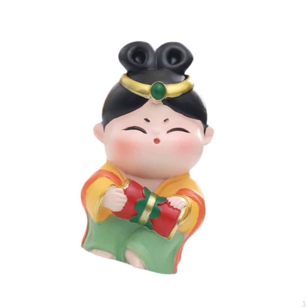 Bedroom Office Car Ornament Creative Chinese Doll Gift Desk Bookshelf Small Decor Souvenir