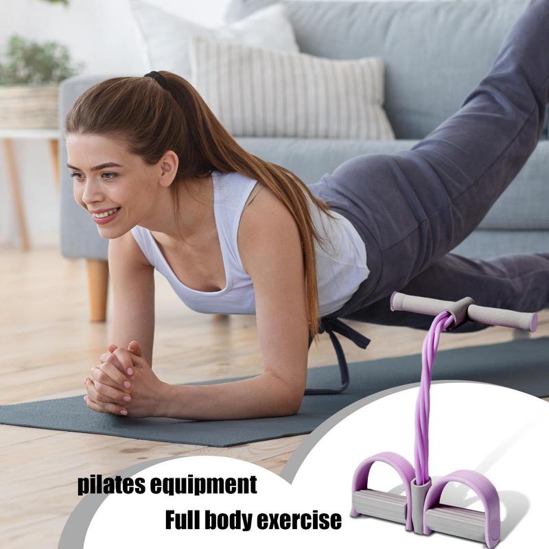 Pedal Puller Pilates Equipment 4-Tube Workout Device Strap Portable Puller Trainer For Physical Training Men Women Home Legs Arm