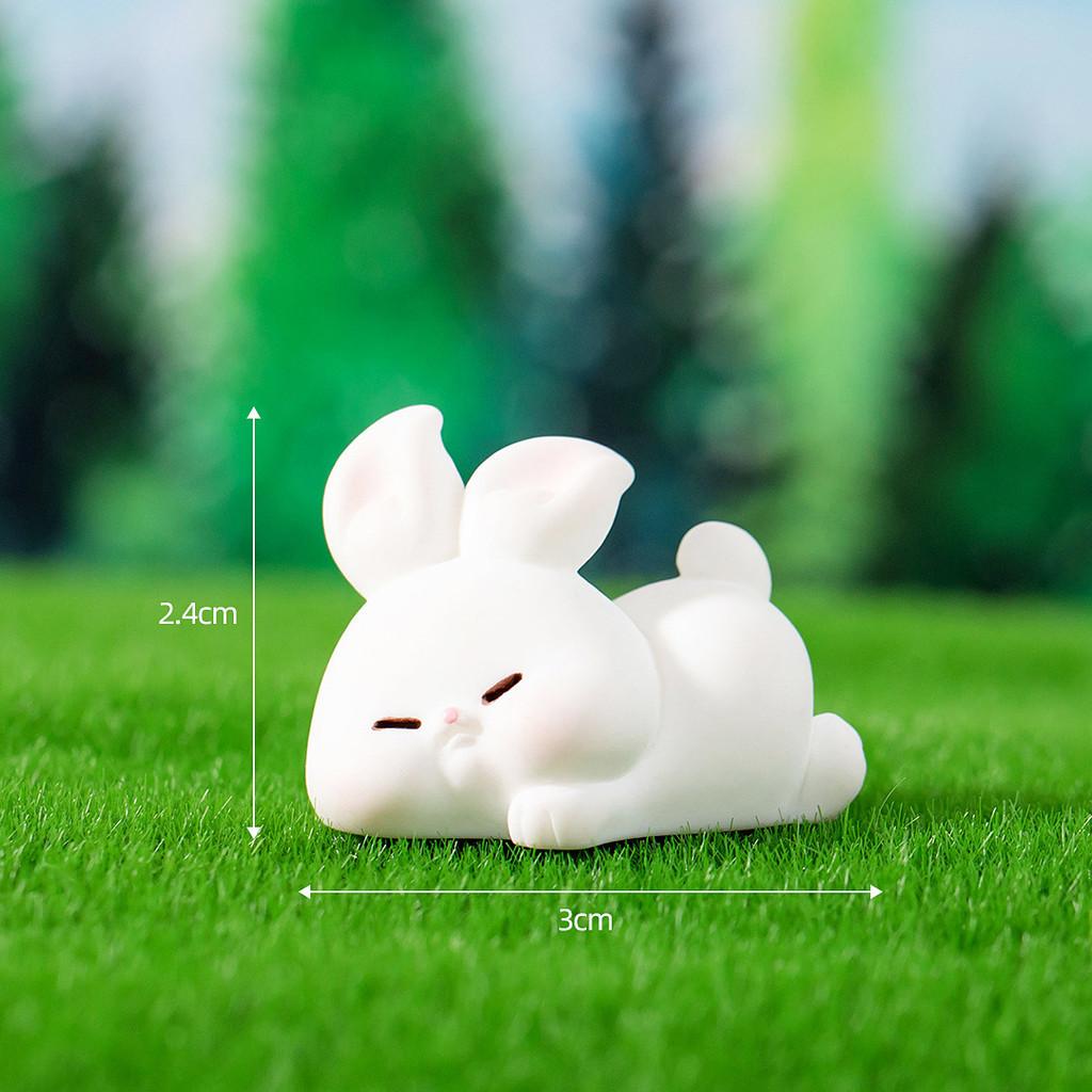 

Landscape Micro Fairy Tale Animal Rabbit Resin Diy Garden Decoration Desktop Lying Face