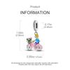 Bicycle Girl Flower Pendantscopper Plated Original Beads Fit Originalcharms Bracelet Beads Jewelry Gifts For Women