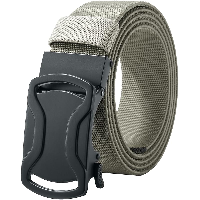 

[LionVII] belt men s Expansion and contraction - Auto lock type nylon belt work sports mountain climbing golf outdoor extend No hole stepless