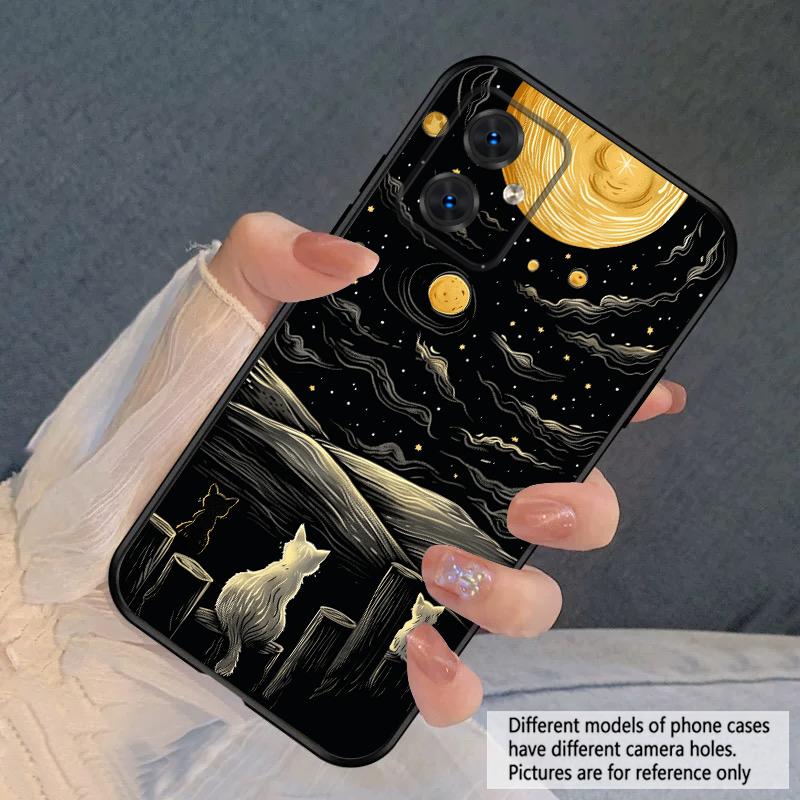 Background Cat For Motorola Moto G 04 G05 G14 15 24 34 35 54 55 75 84 85 Edge 40 50 Fusion 60 Fusion silicone soft phone case