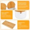 2Pcs Ceramic Seasoning Jar with Lid Spoon Seasoning Box for Sugar Salt Spice Bottle Container with Serving Tray Kitchen Supplies