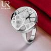 925 Sterling Silver Round Interwoven Ring Fashionable Wedding Jewelry