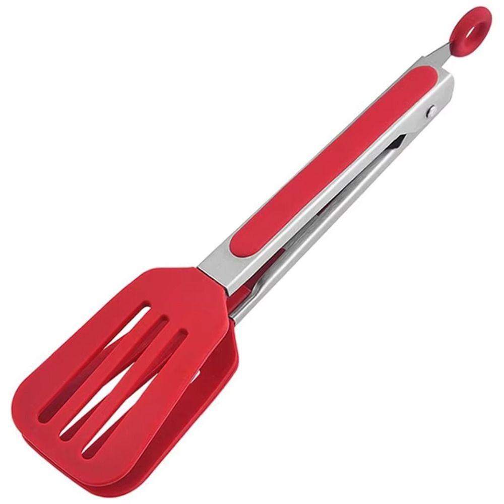 Durable Stainless Steel Non-Stick Kitchen Tongs Pizza Bread Steak Clip Multifunctional BBQ Tongs Food Tongs Outdoor Barbecue